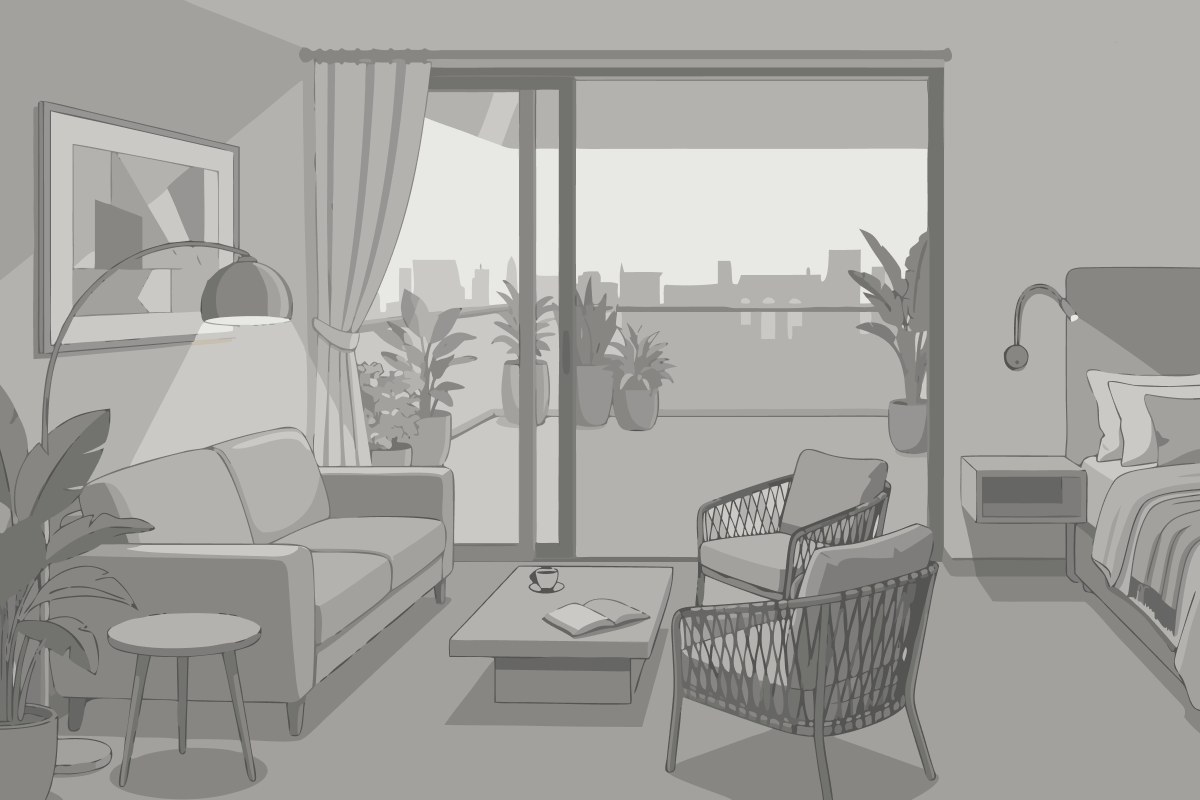 Apartment mit 1 Schlafzimmer